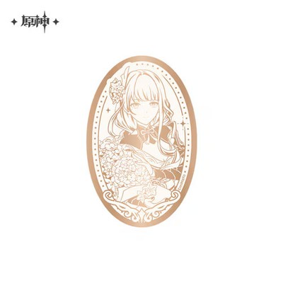 Genshin Impact 5th Anniversary Raiden Metallic Style Can Badge