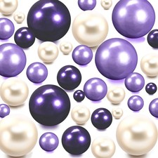 Vase Filler Beads 200PCS White Dark Purple Light Purple Floating Bead for Cen...