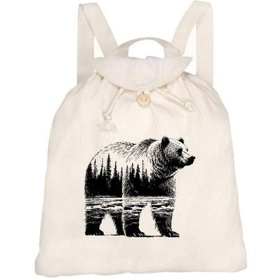 Canvas Rucksack / Backpack ''Grizzly Bear'' (RK00038137)
