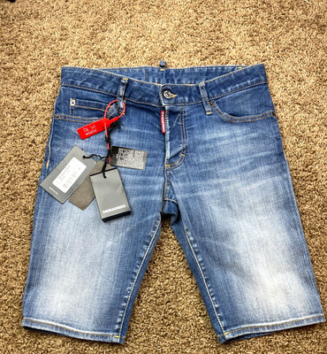 Dsquared2 Denim Shorts Women s Size 40 Italy Distressed Blue Jeans NWT Auth