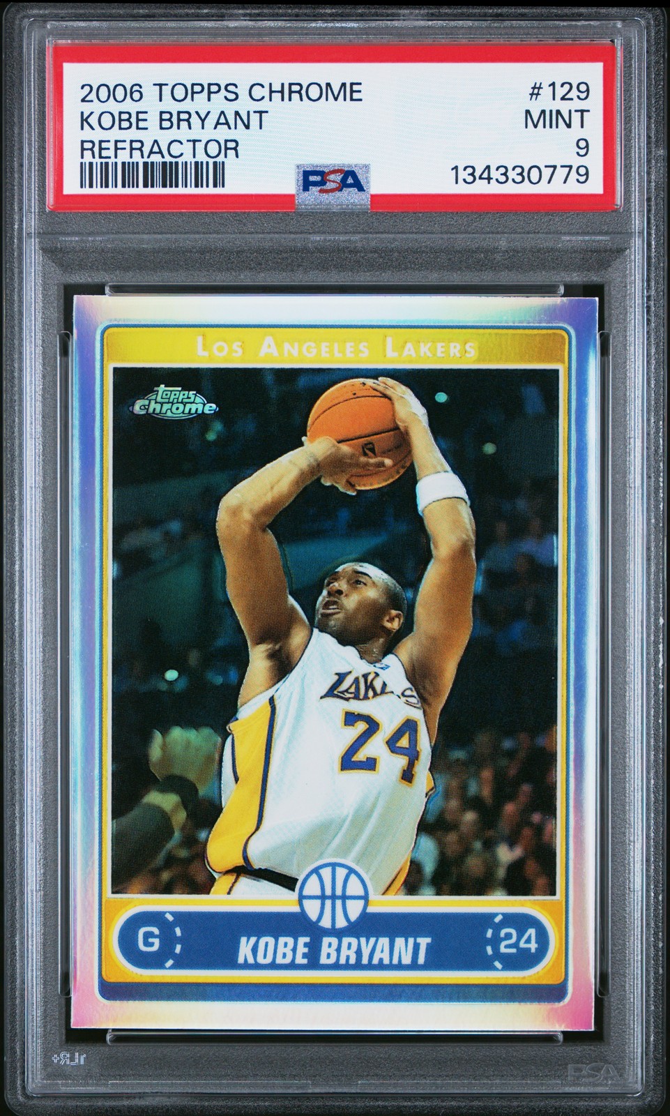 2006 TOPPS CHROME REFRACTOR #129 KOBE BRYANT PSA 9