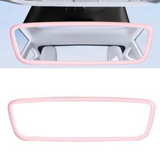 Rear View Mirror Protector Frame, Silicone Car RearView Mirror Cover Pink