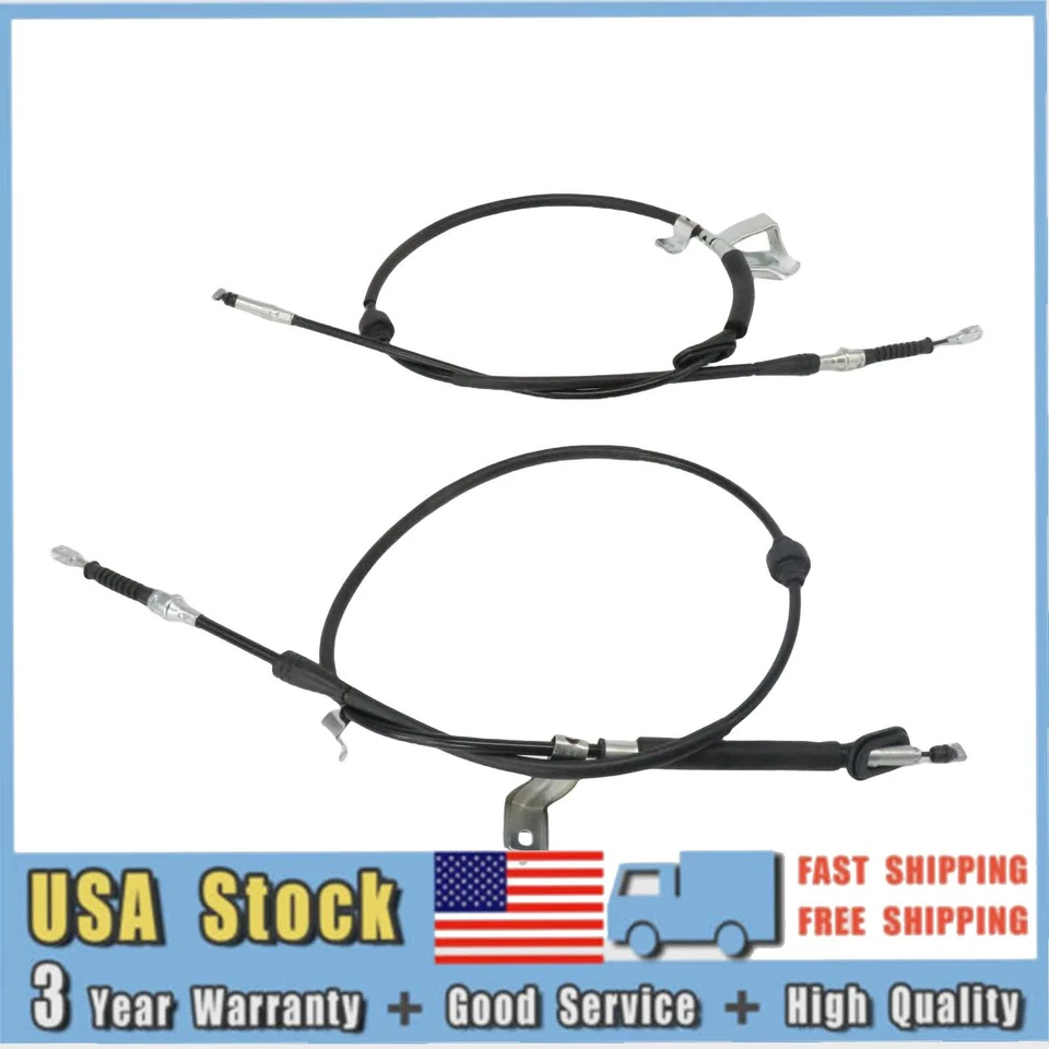 Par de cables de freno de estacionamiento traseros para Acura Integra 1994-1998 Honda Civic 1992-2000 Foto 2 de 4