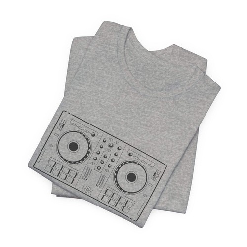 POP Culture Classics Series DJ Turntables Unisex Jersey Short Sleeve T-Shirt - Picture 9 of 55