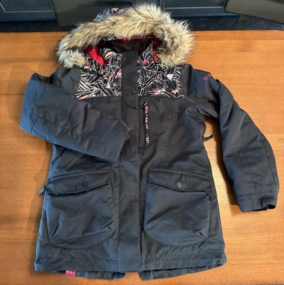 Youth Girls 10 Roxy Ski Snowboard Coat Jacket Dryflight 15k Moonlight