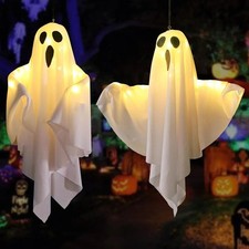 NEW Halloween Hanging Ghost Light Up Decor Flying Ghosts Outdoor Yard Prop Decor
