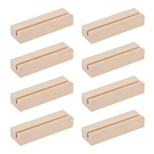 8 Pieces Wood Place Card Holders Table Number Holders Rustic Number Stands fo...
