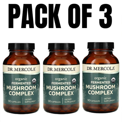 Dr. Mercola Fermented Mushroom Complex   90 Capsules (Pack of 3)