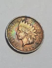 1899 Indian Head Cent Penny Full Liberty Toned Cleaned