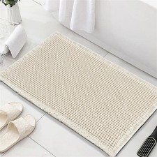 Tapis de Bain Antidérapant Super Absorbant Gaufré Séchage Rapide Moelleux