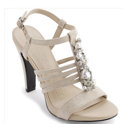 Karl Lagerfeld Paris Women s Cicely Strappy Embellished glam Dress Sandals 7