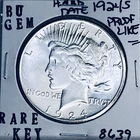 1924 S BU GEM PEACE SILVER DOLLAR UNC MS+++ U.S. MINT RARE KEY COIN 8639