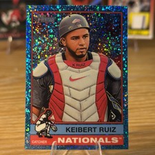 2025 Topps Heritage - Keibert Ruiz #163 Chrome Light Blue Sparkle Refractor