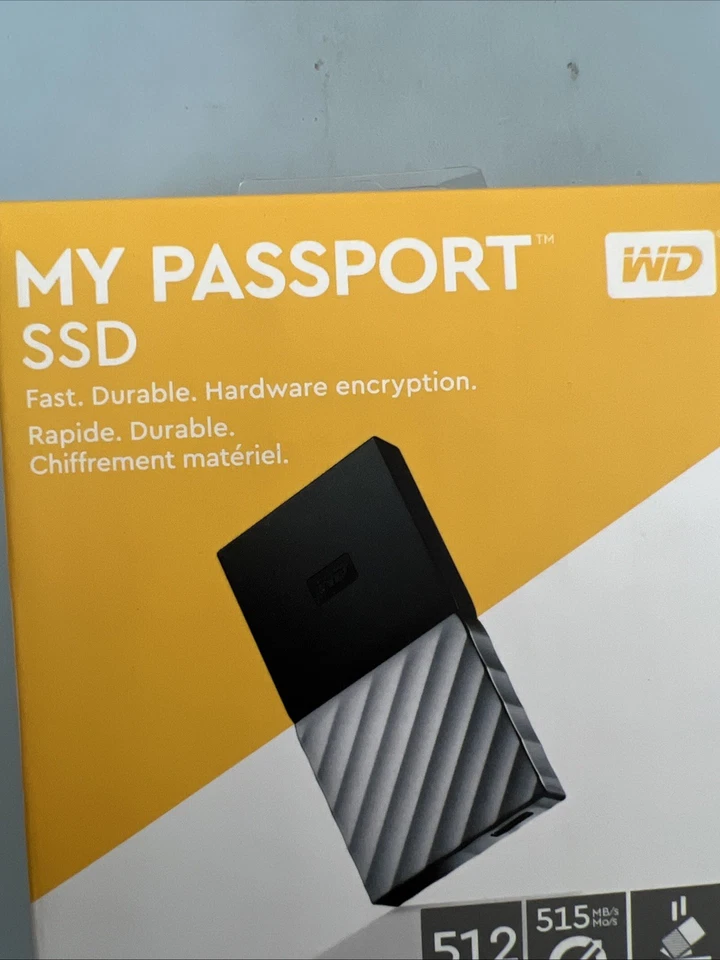 WD 512GB My Passport SSD Portable Storage - USB 3.1 (Black-Gray) New Open Box - Image 3 of 4