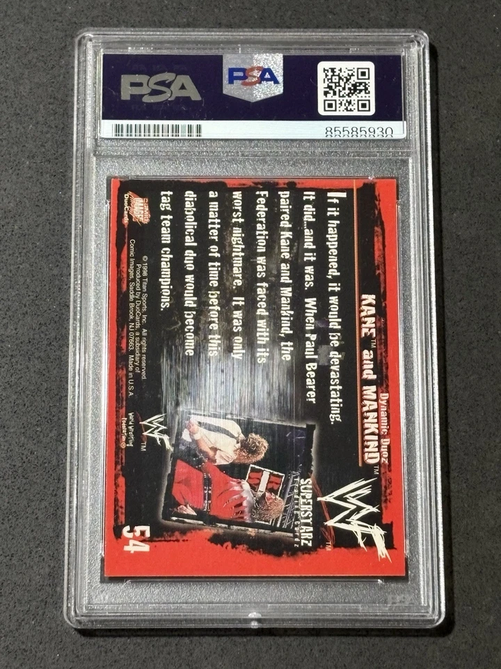 MANKIND & KANE 1998 COMIC IMAGES WWF SUPERSTARZ SIGNED AUTOGRAPHED CARD PSA/DNA - Image 2 of 2