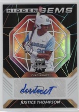 2021 Panini Elite Extra Edition Hidden Gems Black Justice Thompson Auto 11n2
