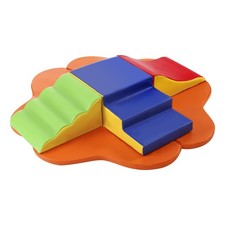 7-Piece PU Leather Baby Toddler Climbing Blocks Toy Set    Soft Foam Crawling ...