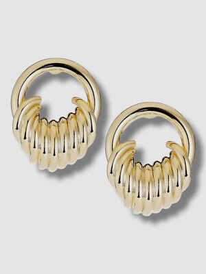 $190 Fallon Women's Gold Stacked Hoop Earrings