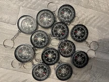 12 Mini Compass Keychain Party Favors for Kids Valentine's Day Gift