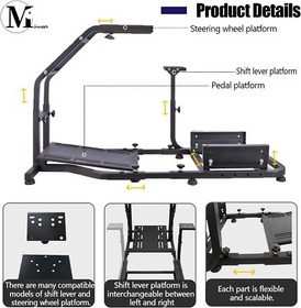 Minneer Racing Sim Cockpit Adjustable Fits For Logitech G29 G920 Thrustmaster