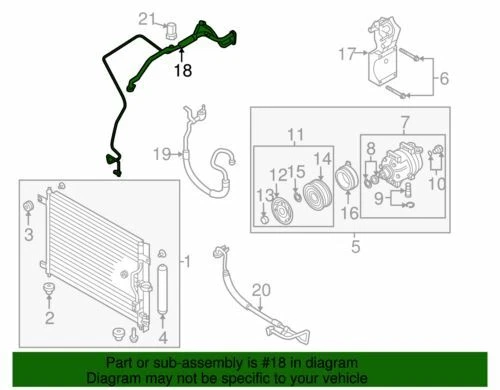 Manguera de descarga de refrigerante aire acondicionado base Chevrolet Aveo genuina GM 2004-2005 96620071 Foto 2 de 2