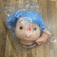 Vintage Crafts MITZY 4 Doll Head Hands Baby Blue Yarn Hair NIB Soft Plastic