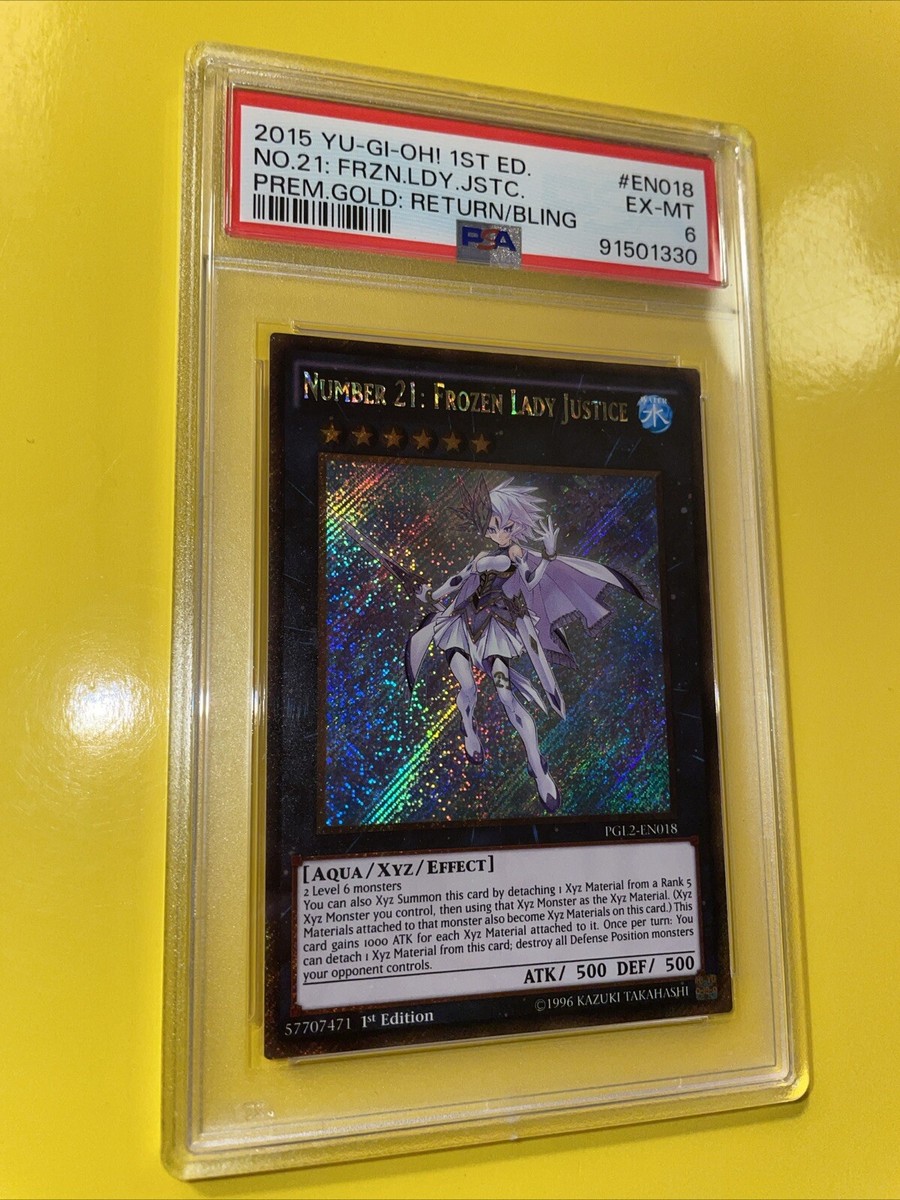 YuGiOh NUMBER 21: FROZEN LADY JUSTICE PGL2-EN018🔥PSA 6🔥1st ED