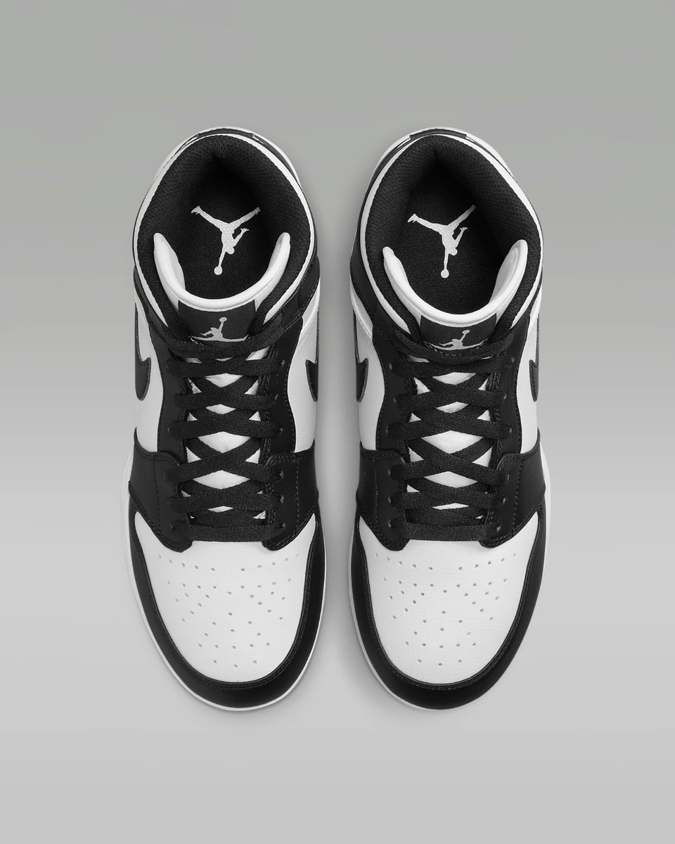 NIKE JORDAN 1 MID TD CLEATS PANDA BLACK WHITE MENS FJ6805 100 | eBay