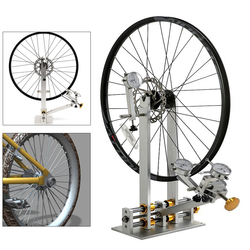 Bicycle Wheel Truing Stand Bike Hub Maintenance Repair Platform W/ Mechanic Tool