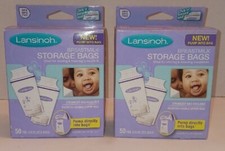 Lansinoh 2/50 count Breastmilk Freezer Storage Bags Presterilized BPA BPS Free