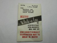 One Junghans 89, Bulova 12b Wrist Alarm Mainspring White Allow Best One One Junghans 89, Bulova 12b Wrist Alarm Mainspring White Allow Best One