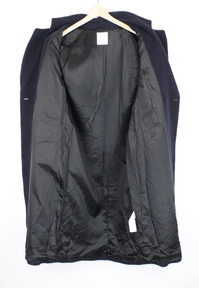 SANDRO Coat Womens EU 38 Wool Alpaca Blend Long Lined Double Breasted - Image 4 of 4