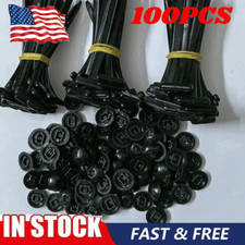 100X Nylon Universal Cable-TieBuckle,Heavy Duty SelfLocking NylonZip TiesHolder