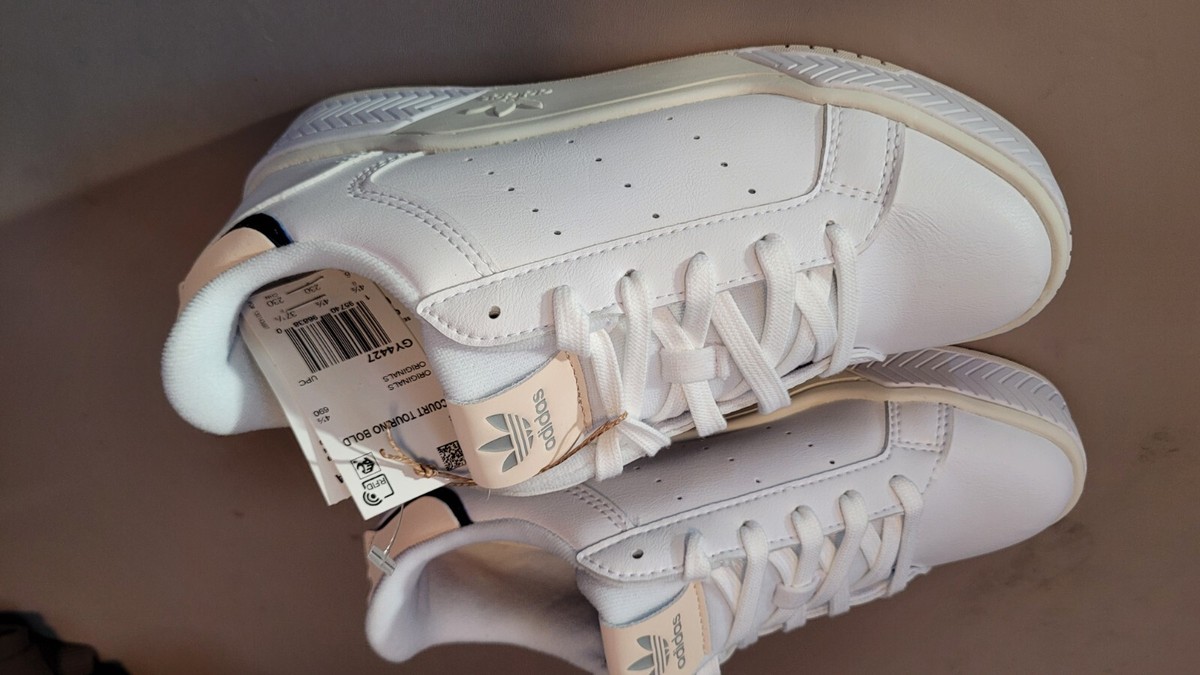 Adidas Originals Court Tourino Bold White Ivory Womens 6