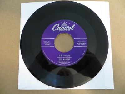 Bob Manning   It's Your Life / Majorca - 1955 - Capitol Records F3041 7'' Single
