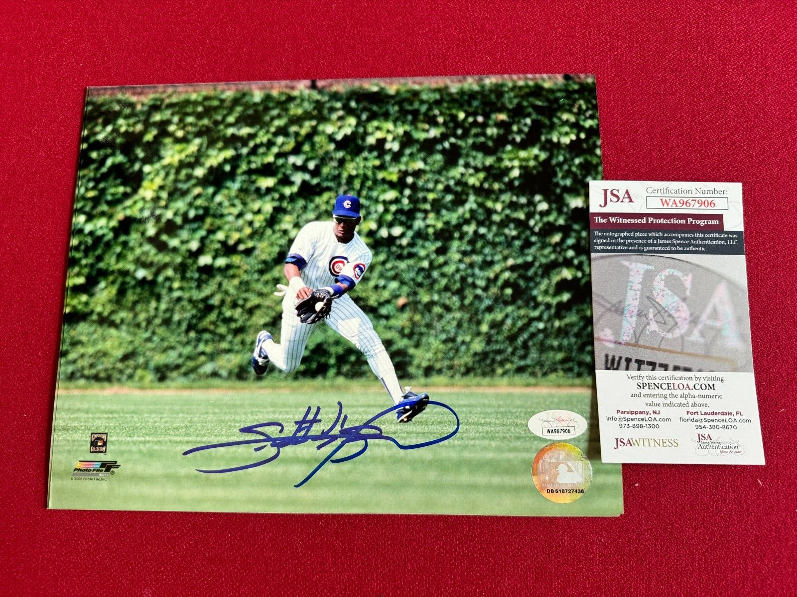 SAMMY SOSA (Cubs) Signed Official NL Baseball W/ JSA Authenticated