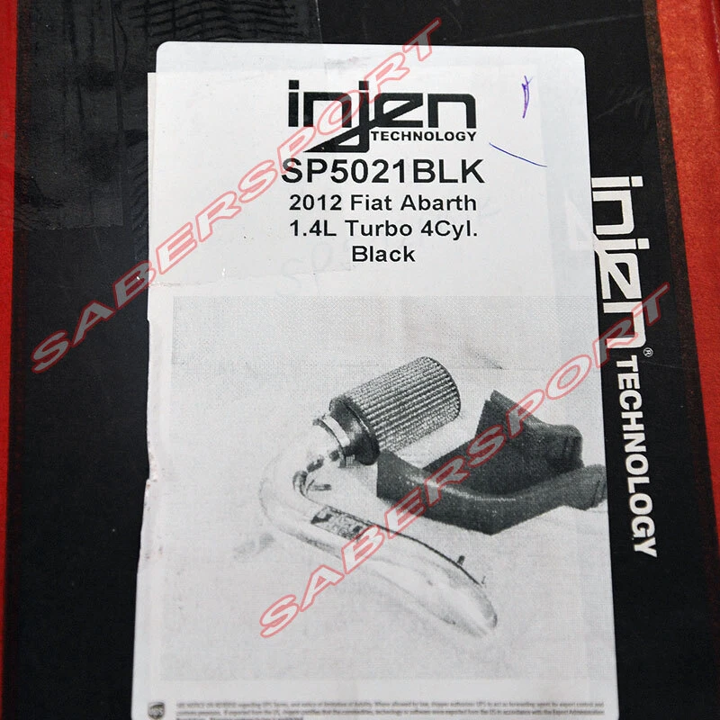 Injen SP5021BLK admisión de aire frío negro para Fiat 500 Abarth 2012-2014 solo EE. UU. Foto 3 de 4
