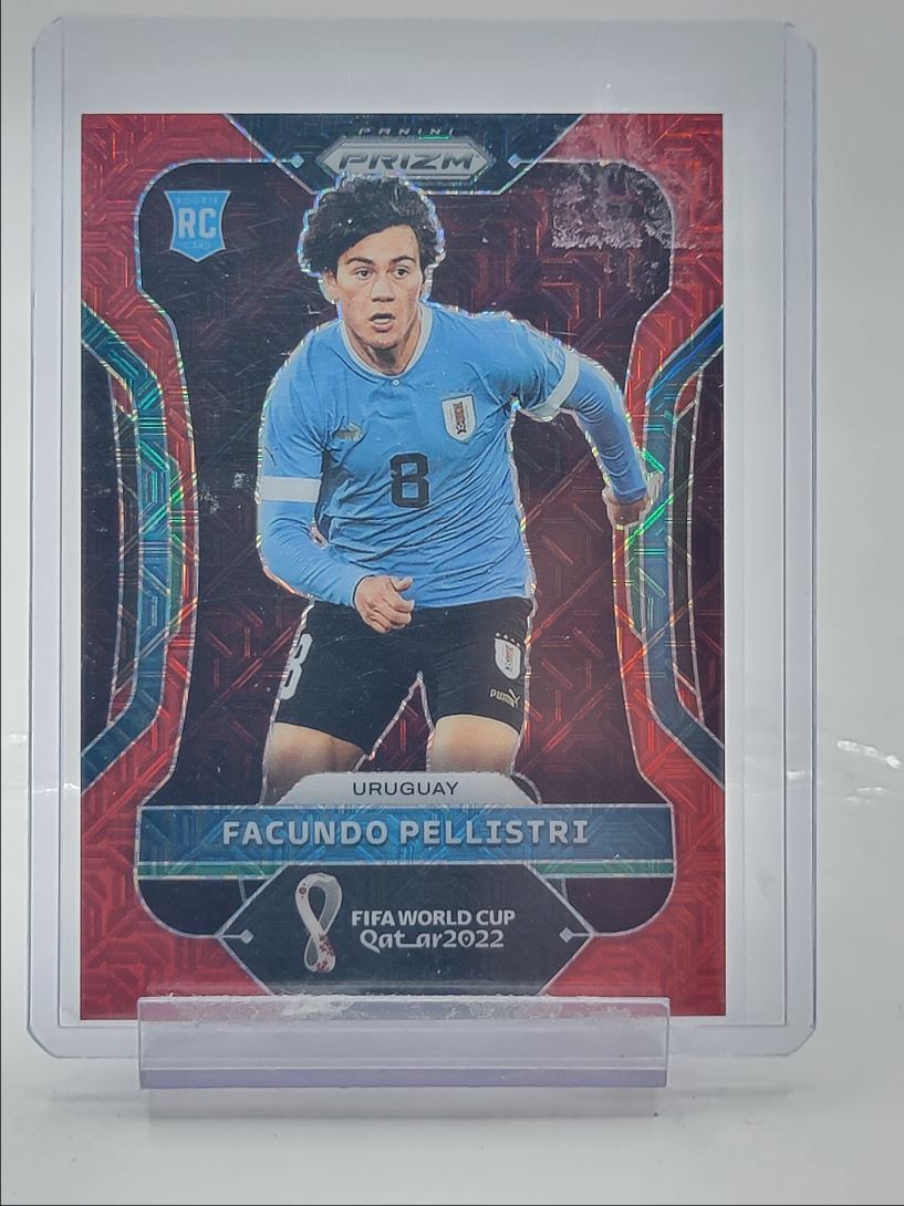 FACUNDO PELLISTRI 2022 PRIZM FIFA WORLD CUP ROOKIE RED MOJO RC /99 Q0M-219