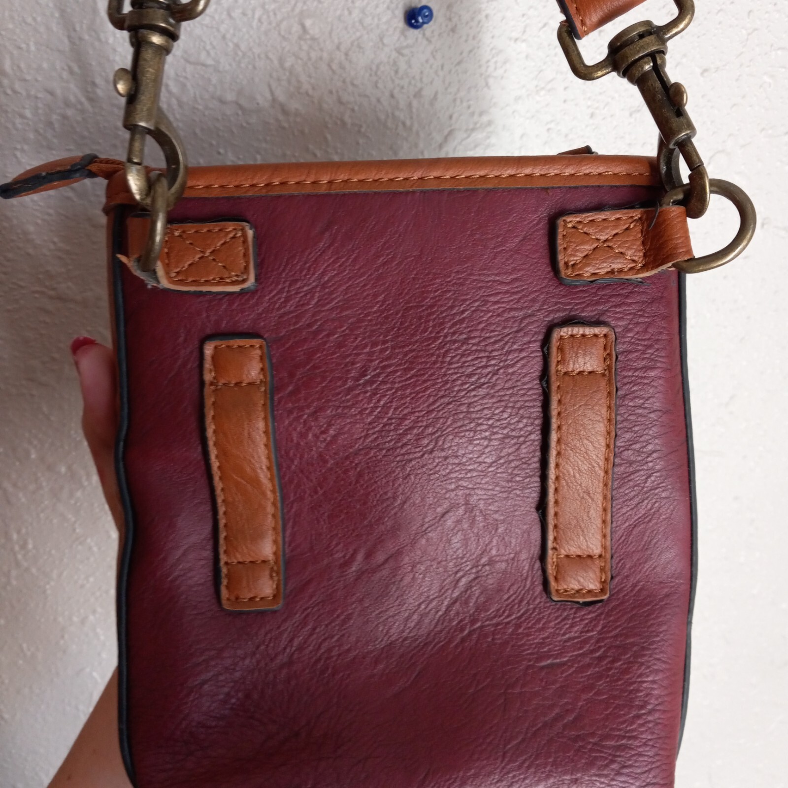 Simply Noelle Vegan Leather Crossbody Purse Bag Mauve… Gem