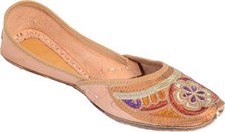 Women Leather Jutti Handmade Mojari Khussa Traditional Real Punjabi FlipFlops