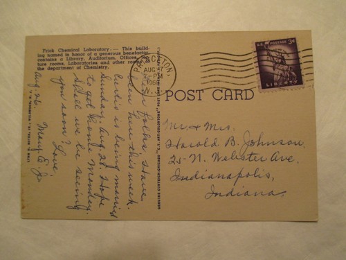 New Jersey Postcard Frick Chemical Laboratory Princeton University NJ - Picture 2 of 2