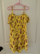 Gorgeous Abercrombie Kids Girls Yellow Floral Flower Pink Romper Excellent 11 12