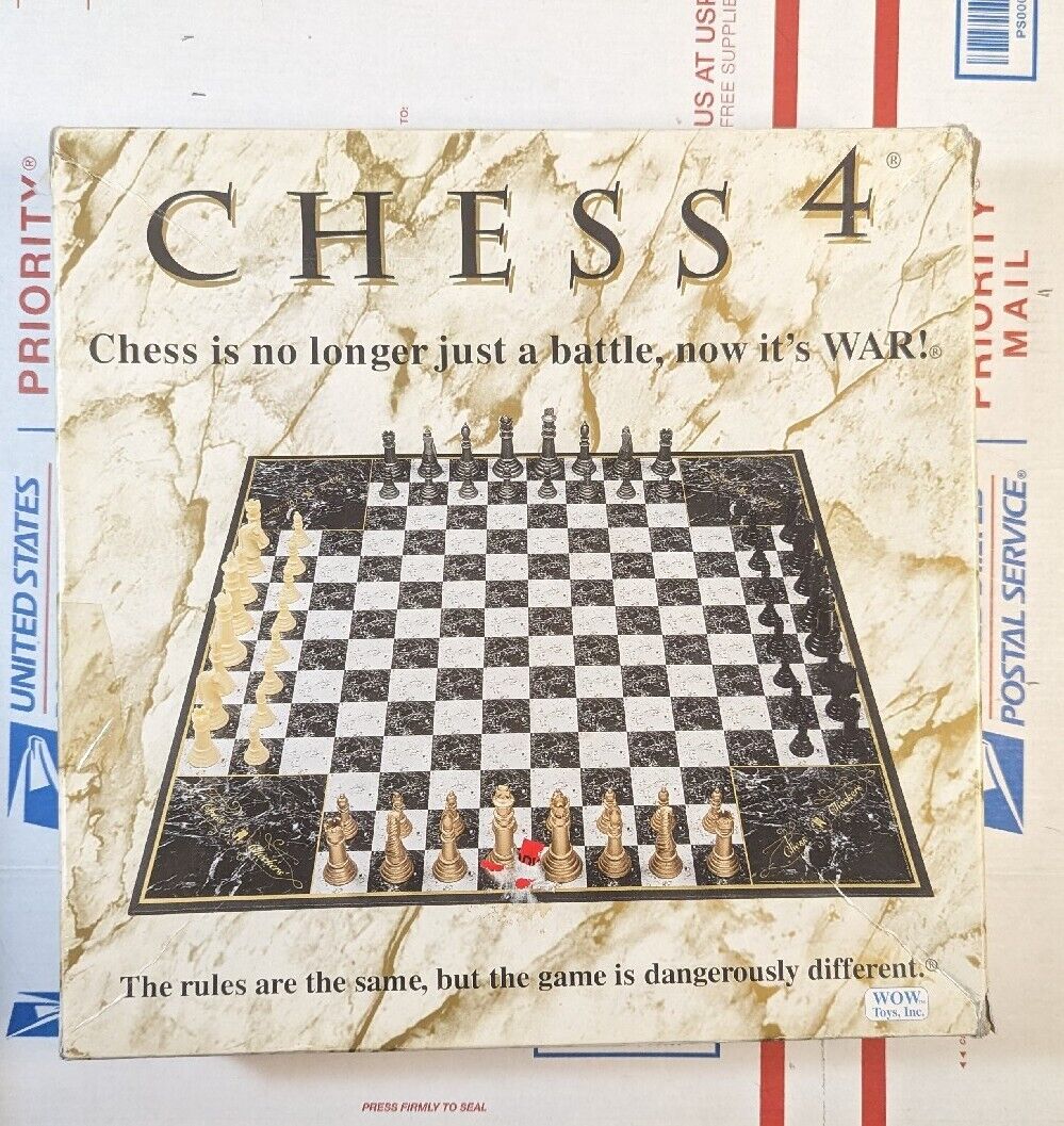 Chess 4 Player Board Game Set Item #19951 Wow Toys 100% Complete