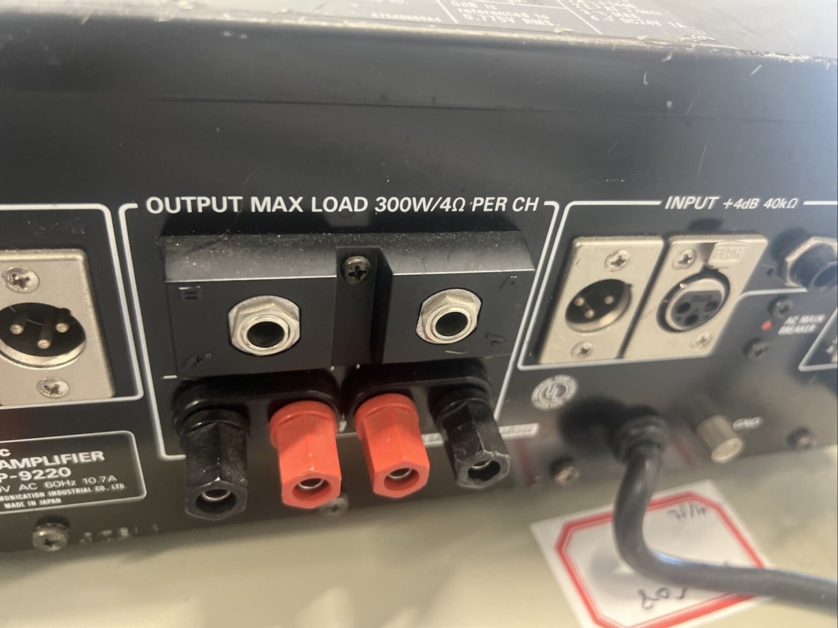 Panasonic Ramsa WP-9220 Stereo Power Amplifier . WORKING, SOUNDS