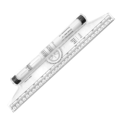 30cm Angle Parallel Ruler Rolling Ruler Multi-Function Drawing Design Ruler Tool