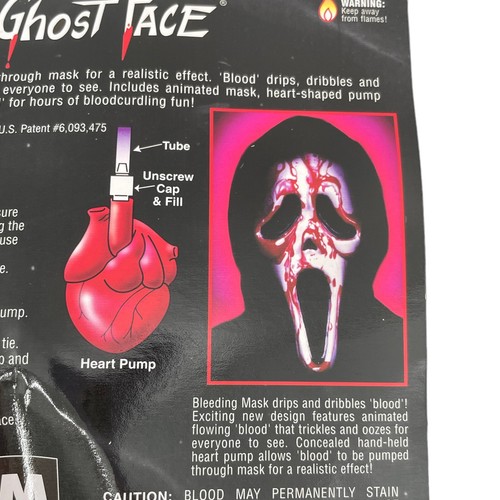 NUEVO Disfraz Vintage 1997 Scream Bleeding Ghost Face Juego de 6 Piezas Mediano 8-10 RARO - Imagen 10 de 10
