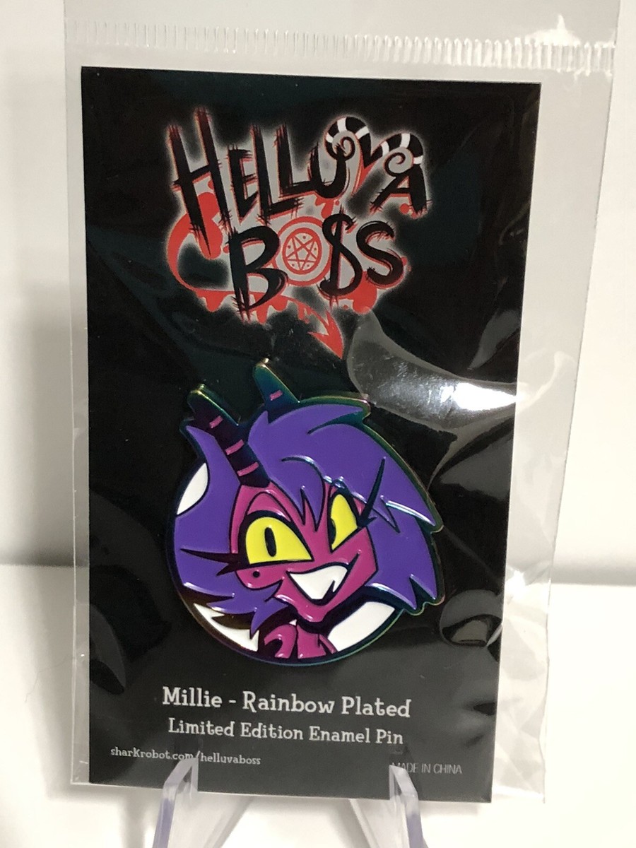 Helluva Boss Millie Rainbow Plated Limited Edition Enamel Pin