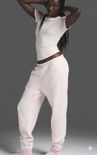 New Skims Cotton Fleece Classic Jogger JO-JOG-8364W Barely Pink 2XL XXL NWT