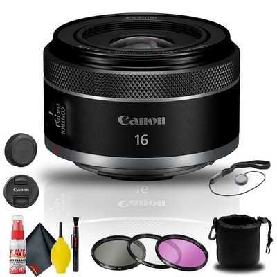 Canon RF 16mm f/2.8 STM Lens Filter Kit Lens Pouch Bundle