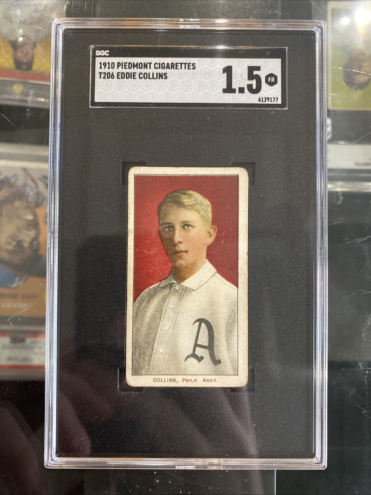 1909 Piedmont Cigarettes T206 Eddie Collins Portrait Sgc 1.5